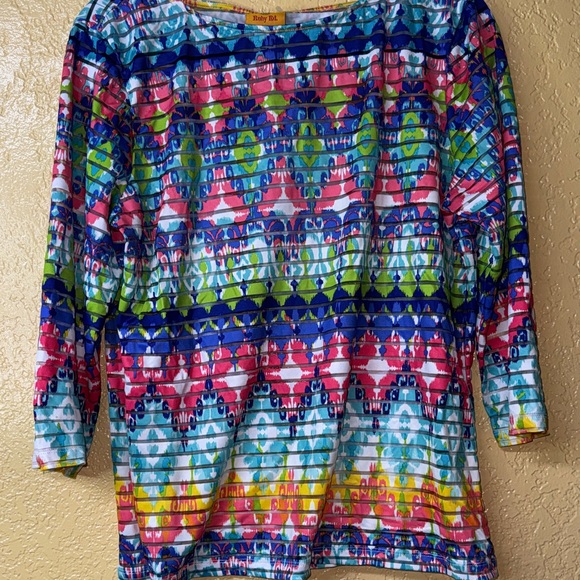 Ruby Rd. Multicolor Patterned Apparel - Picture 3 of 3